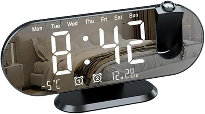 Digital Alarm Clock, Creative Electronic Projection Clock - Image 3