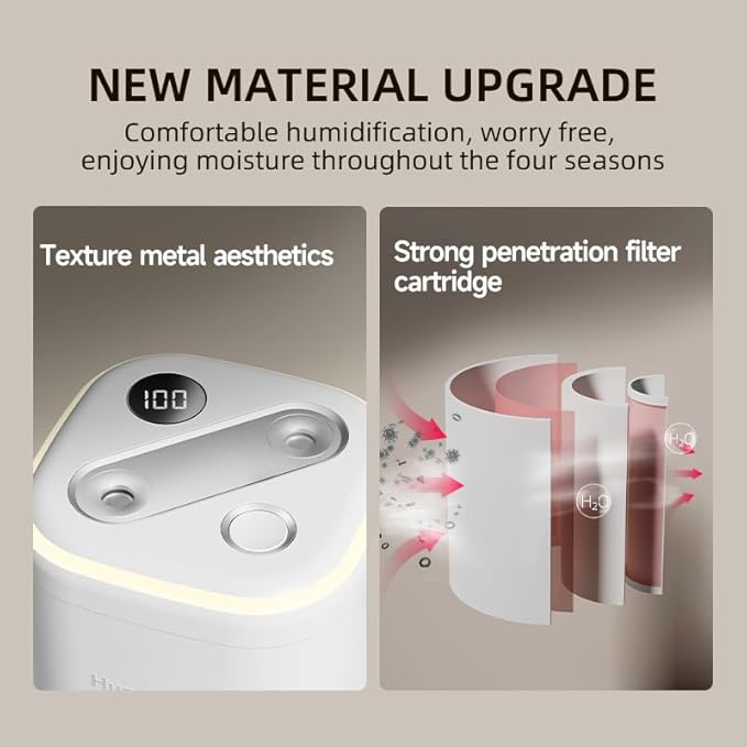 Humidifier for Bedroom 1.3l Plug In Easy Clean Humificador Smart Portable Air - Image 6
