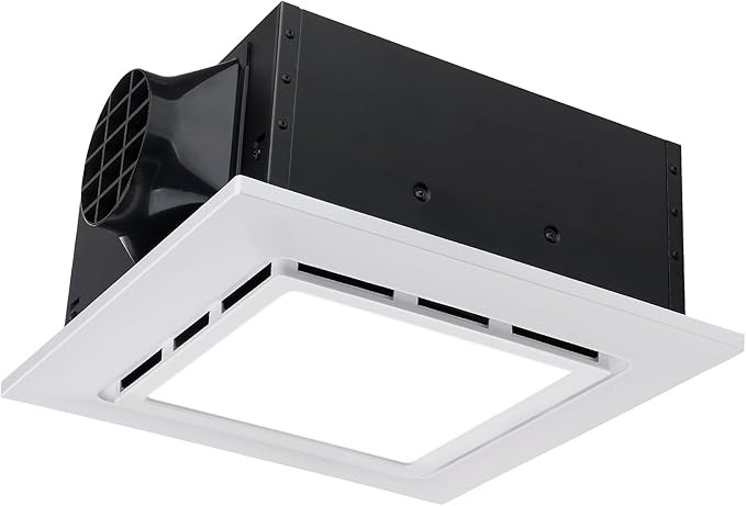 12" Bathroom Exhaust Fan with Light Ultra Quiet Ventilation Fan Combo 1.0 Sone by TOYOUSEA