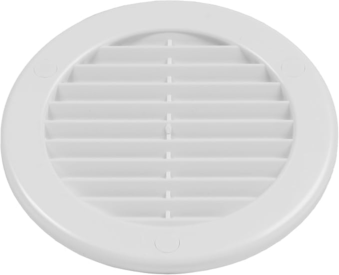 4" Round Air Vent Cover – White Plastic Soffit Air Vent Deflector - Image 8