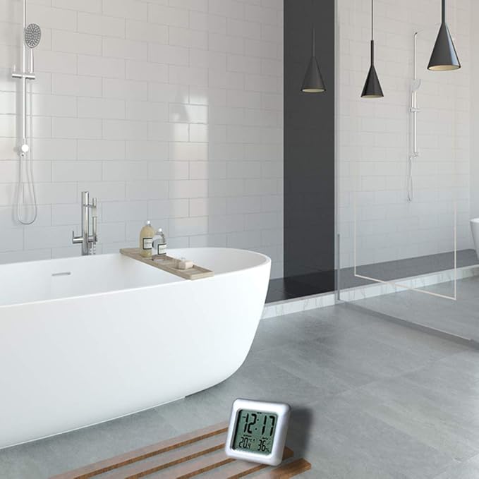 Large Waterproof Bathroom Shower Wall Clock, Big Digital Water Resistant - Image 6