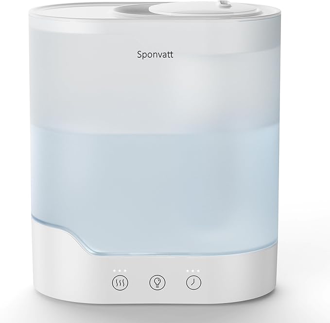 Sponvatt Humidifiers for Bedroom Home, 2.5L Top Fill Cool Mist Air Humidifier by Sponvatt