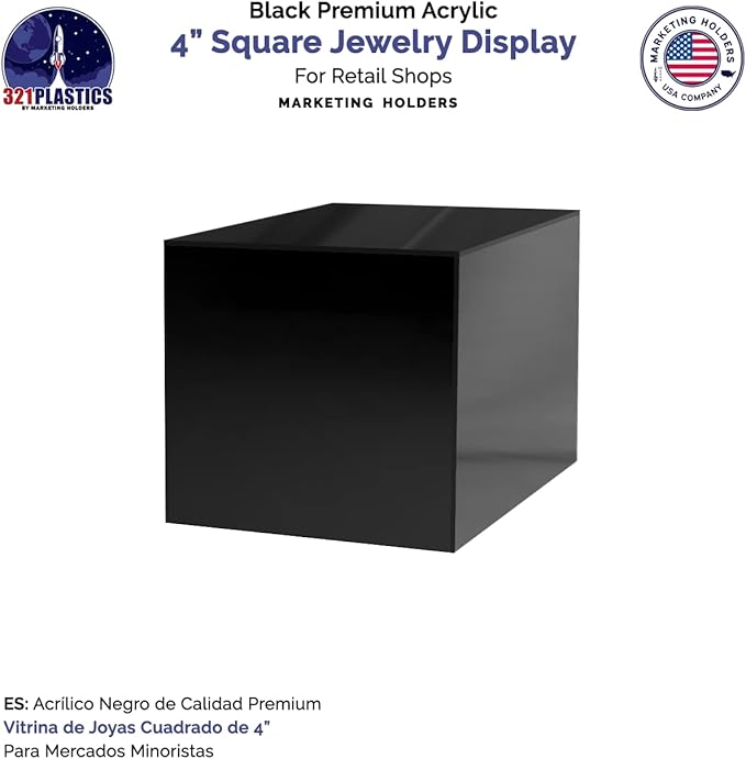 2 Pack 4" Acrylic Display Riser Box - Image 5