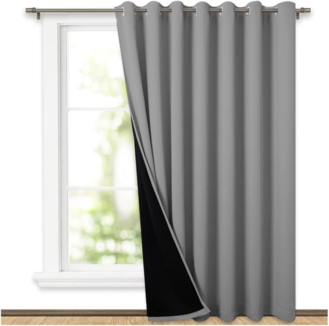 NICETOWN Total Shade Patio Door Curtain, Heavy-Duty Full Light Shading Sliding by NICETOWN