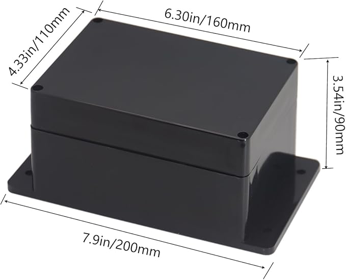 Project Box ABS Plastic Black Electrical Boxes IP65 Waterproof DIY Electronic - Image 2