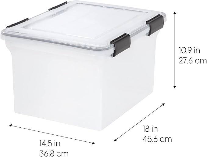 IRIS USA File Box WeatherPro File Organizer Plastic File Box - Image 4