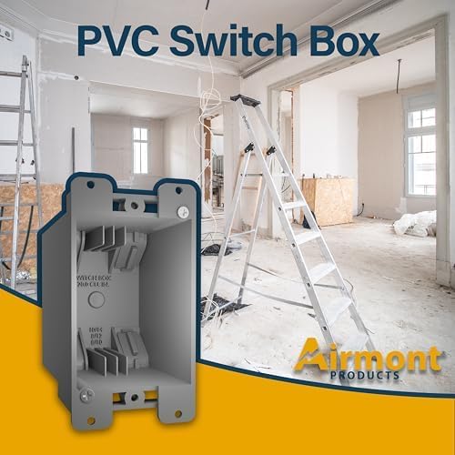 Airmont Products 20 Cu in Deep Old Work Electrical Box, 1-Gang Non-Metallic PVC - Image 9
