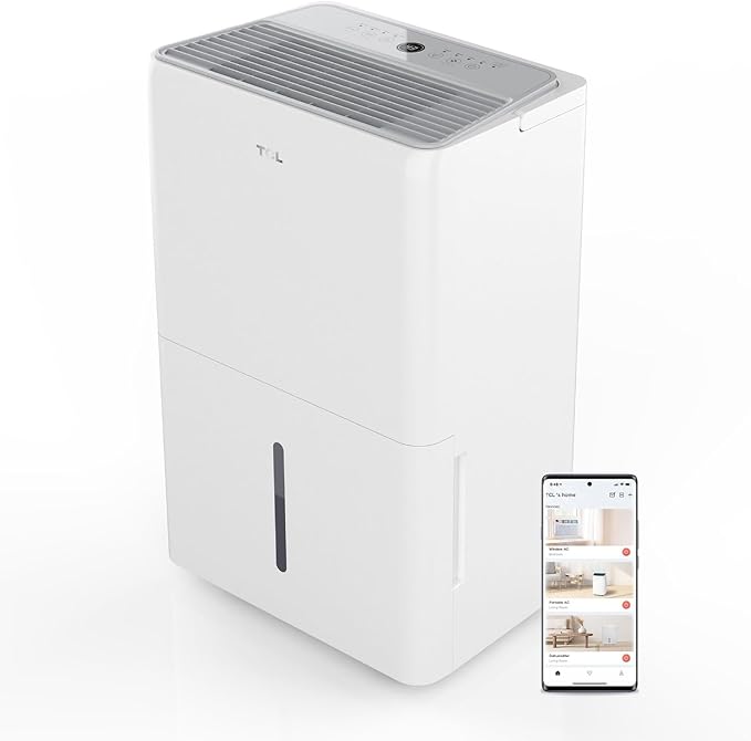 TCL 3000 Sq. Ft. Smart Dehumidifier, Energy Star Most Efficient, Ultra-Compact by TCL