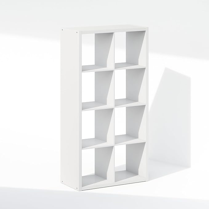 Furinno Simple Cube Storage Organizer, 8-Cube Display Shelf, Open Back Shelving - Image 6