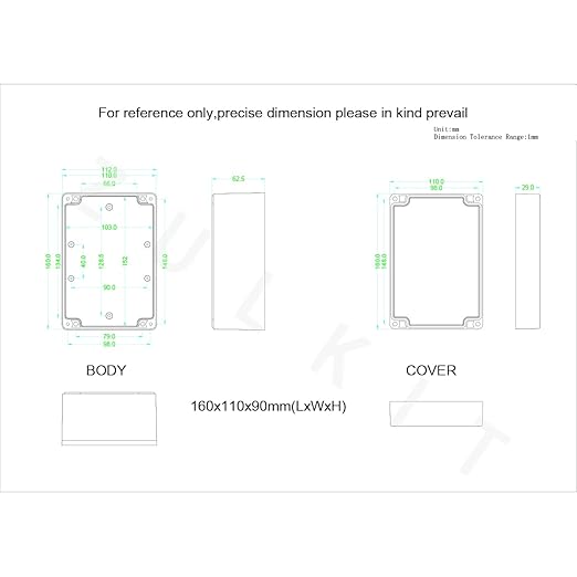 Junction Box, Zulkit Project Box IP65 Waterproof Outdoor Box ABS Plastic - Image 8