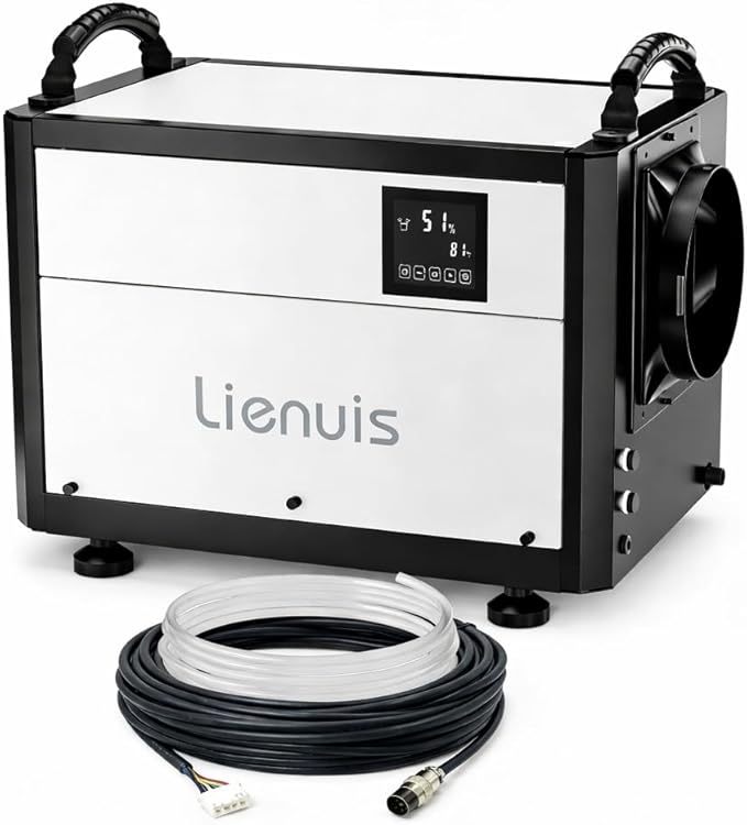 Crawl Space Dehumidifier with Drain Hose, 110 Pint Commercial Dehumidifier by Lienuis