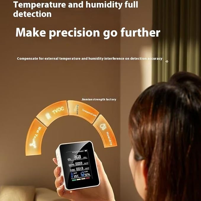 5 in 1 Air Quality Monitor CO2 Meter Carbon Dioxide Detector CO2 CO TVOC HCHO - Image 5