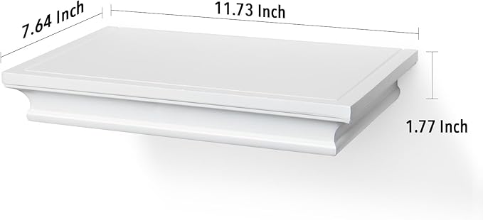 AHDECOR White Floating Shelves Wall Mounted, Deeper Wall Storage Shelf - Image 3