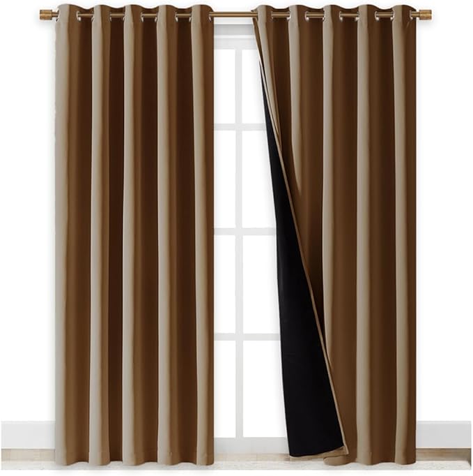 NICETOWN Full Shade Curtain Panels, 70 x 84 inch, Pair of Energy Smart & Noise - Image 2