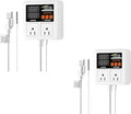 iPower Temperature Controller 1200W 10A Dual Digital Outlet Thermostat Plug by iPower