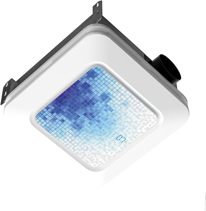 Bathroom Exhaust Fan with Light Humidity Sensor, Bathroom Fan with Odor & - Image 2