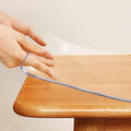 Clear Table Cover Protector 1.5mm Thick Crystal Plastic Small Desk Protector by SPLENDEFUL