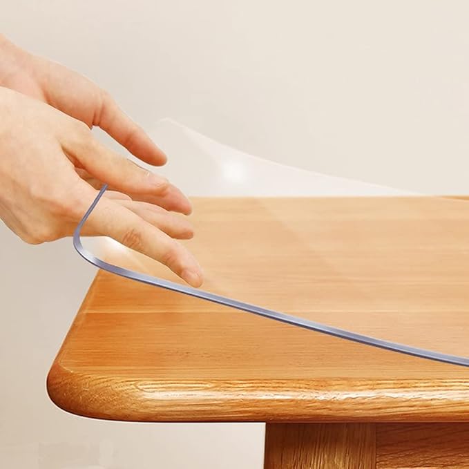 Square 28x28 in Clear Plastic Table Cover Protector Office Desk Pad Mat by SPLENDEFUL