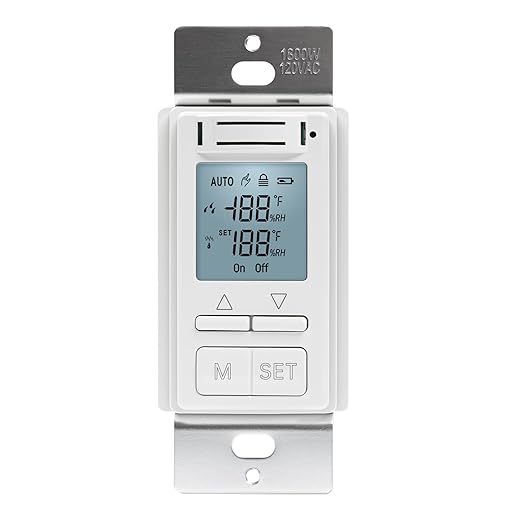Humidity Sensor Switch, Ortis in-Wall Bathroom Fan Automated Control Switch by SafeEfficientToolSwitches