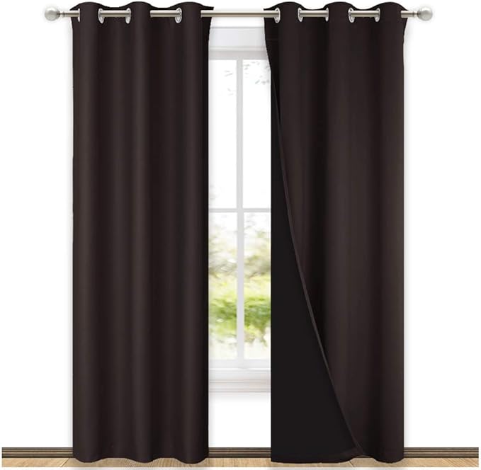 NICETOWN Blackout Curtains 80 inches Long, 2 Pieces, Full Light Blocking Drapes by NICETOWN
