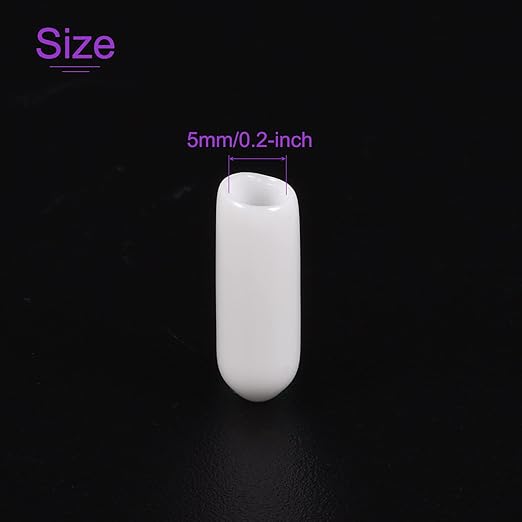 DMiotech 100 Pack 5mm ID White Screw Thread Protectors Rubber End Caps Bolt - Image 4