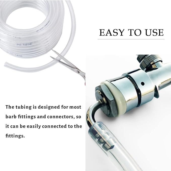 DAVCO 5/8" ID x 100ft Clear Vinyl Tubing, Low Pressure Flexible PVC Tubing - Image 5