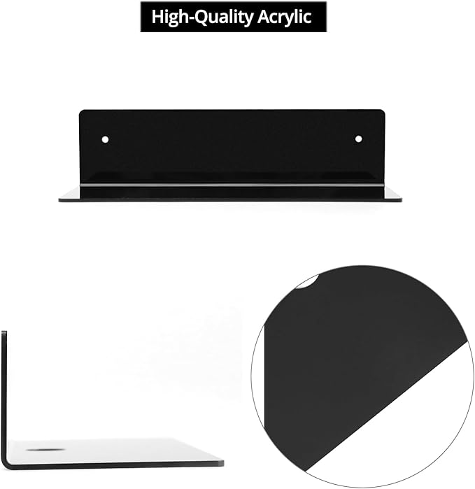 QWORK Acrylic Floating Wall Shelves - Image 5