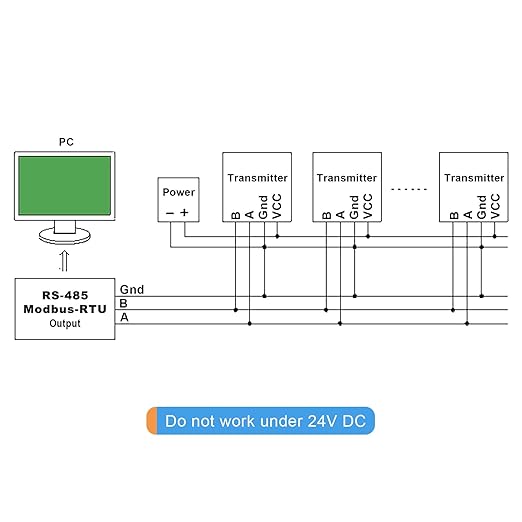 Tzone RS485 Temperature Sensor Modbus RTU Temperature and Humidity Transmitter - Image 7