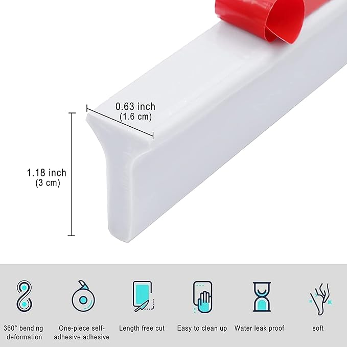 Collapsible Shower Water Guard Water Splash Guard Water Dam Barrier Shower - Image 2