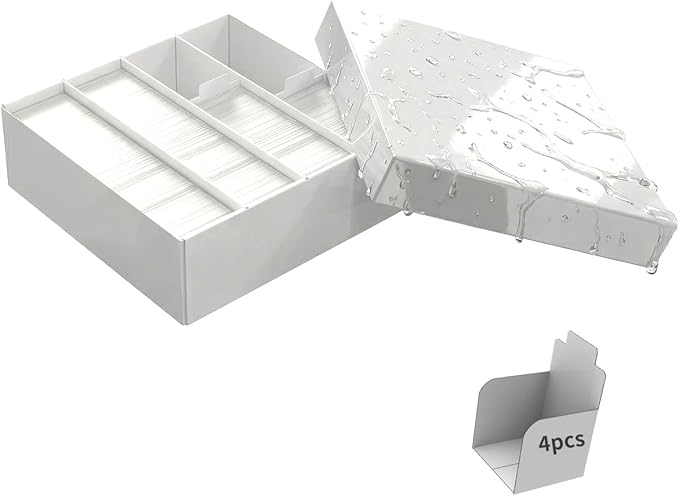 Trading Card Storage Box with 4 Cards Stoppers, Standard Card, Bulk Collectible by XRACV