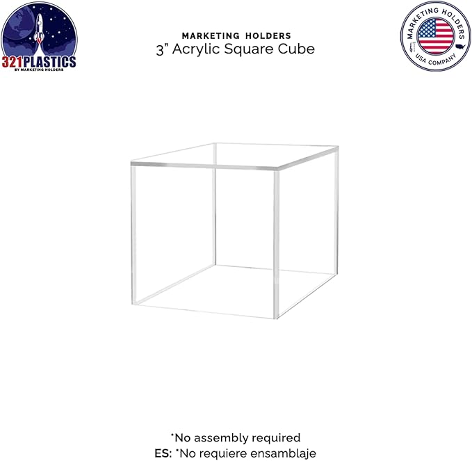 Marketing Holders 6 Pack 3" Acrylic Display Cube - Image 6