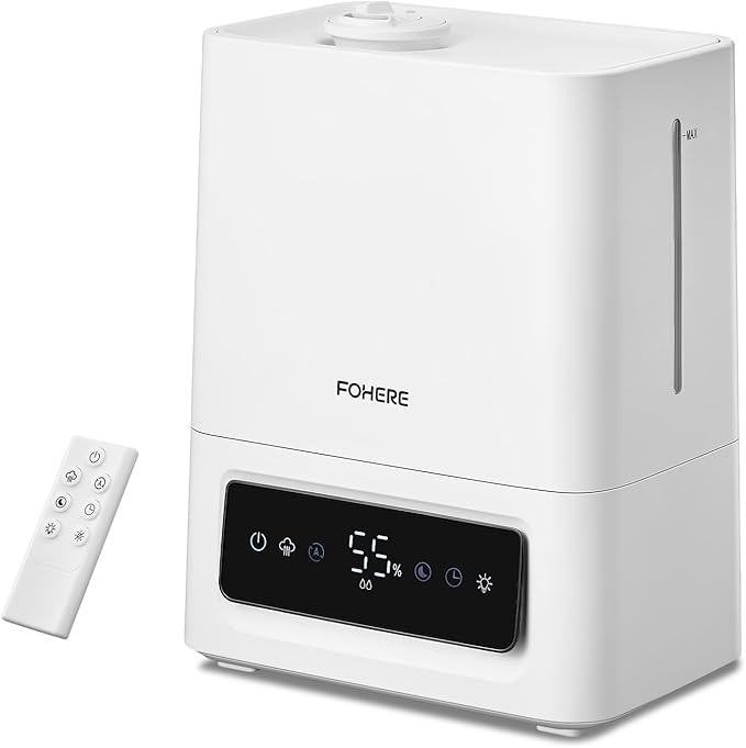 FOHERE 6L Humidifiers for Bedroom, 60H Cool Mist Humidifier for Large Room by HOME