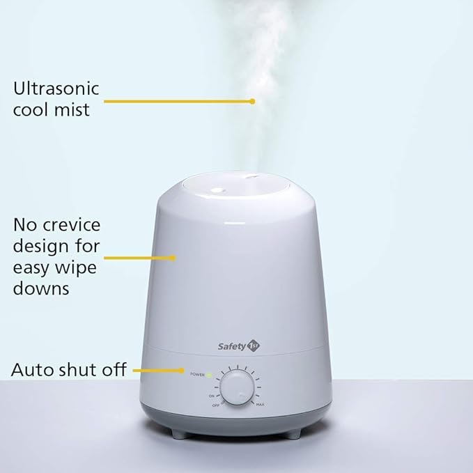 Safety 1st Stay Clean Humidifier, Ultrasonic Mist, One Gallon Easy to Fill Tank - Image 2