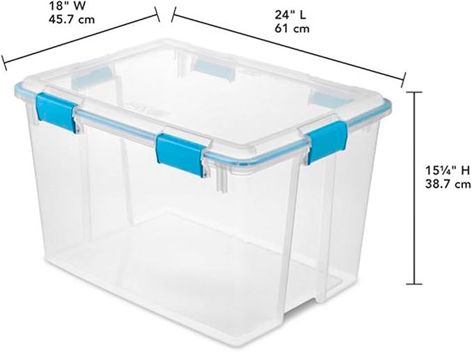 Sterilite 80 Qt Gasket Box, Stackable Storage Bin - Image 6