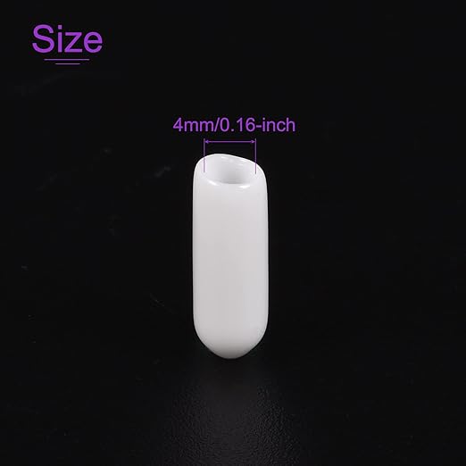DMiotech 100 Pack 4mm ID White Screw Thread Protectors Rubber End Caps Bolt - Image 4