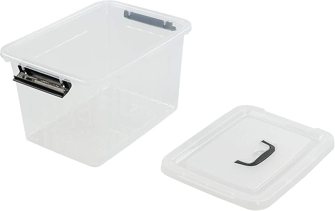 Farmoon 12 Quart Clear Storage Bin, Plastic Stackable Box/Cotainer - Image 7