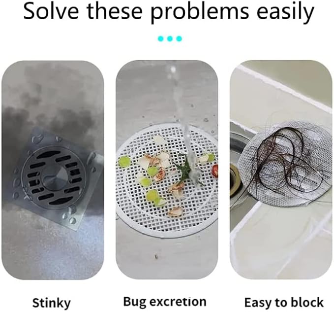 2 Pieces 6 x 6 Inch Silicone Tub Stopper Floor Drain Cover Sewer Anti-Odor Mat - Image 3