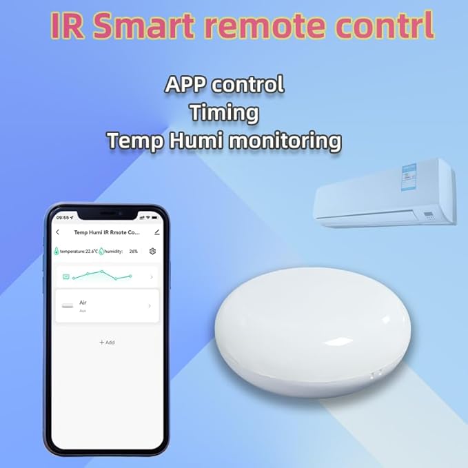 WiFi Temperature Humidity Monitor and Smart IR Remote Control Home House - Image 6