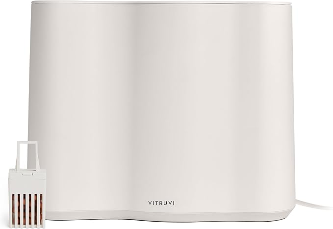 Vitruvi Cloud Bedside Humidifier, 24 Hr Run Time, 602ft Coverage, Large Home by vitruvi