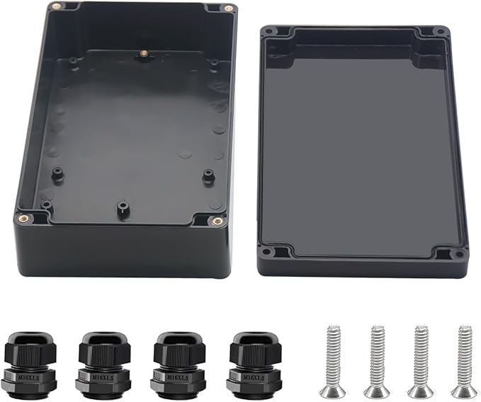 Project Box ABS Black Electrical Boxes IP67 Outdoor Waterproof box Electronic by Otdorpatio