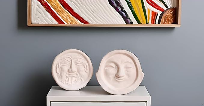 Air Purifying Healing Ceramic Object-Ancient Korean Demon Hunter's Face Roof - Image 9