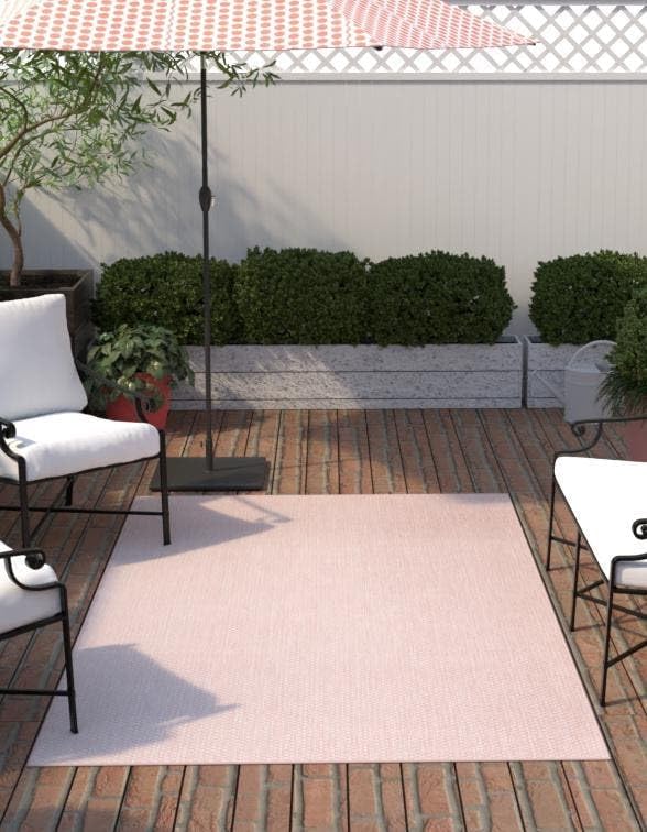 Unique Loom Collection Casual Transitional Solid Heathered Indoor/Outdoor by UniqueLoom