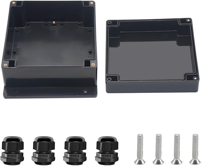 Project Box ABS Black Electrical Boxes IP67 Outdoor Waterproof Junction Box by Otdorpatio