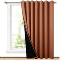 NICETOWN Burnt Orange 100% Blackout Patio Door Curtain, Super Heavy-Duty by NICETOWN