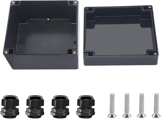 Project Box ABS Black Electrical Boxes IP67 Outdoor Waterproof box Electronic by Otdorpatio