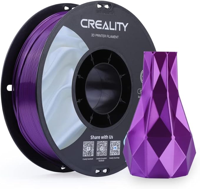 Creality PLA Silk 3D Printing Filament, 3D Printer Filament 1.75 mm, Smooth by Creality
