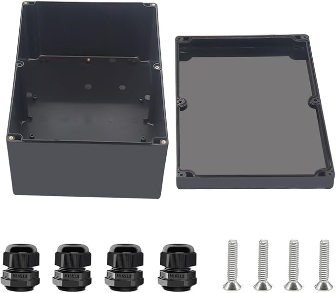 Project Box ABS Black Electrical Boxes IP67 Outdoor Waterproof box Electronic by Otdorpatio