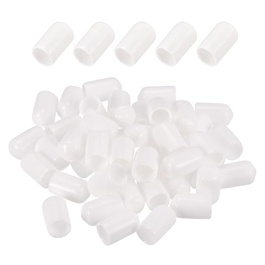 DMiotech 100 Pack 12mm ID White Screw Thread Protectors Rubber End Caps Bolt by DMiotech