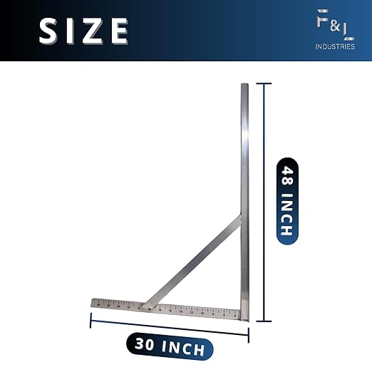 F&L Heavy-Duty Aluminum Square Duct Tool – Precision 90° Angle Cutting Guide - Image 2