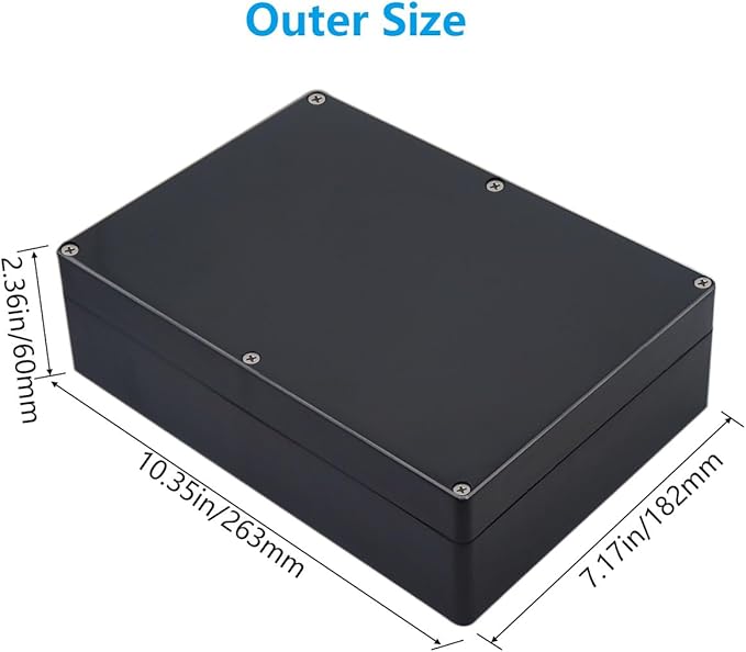 Outdoor Waterproof Junction Box IP67 Project Box ABS Black Electrical Boxes - Image 2